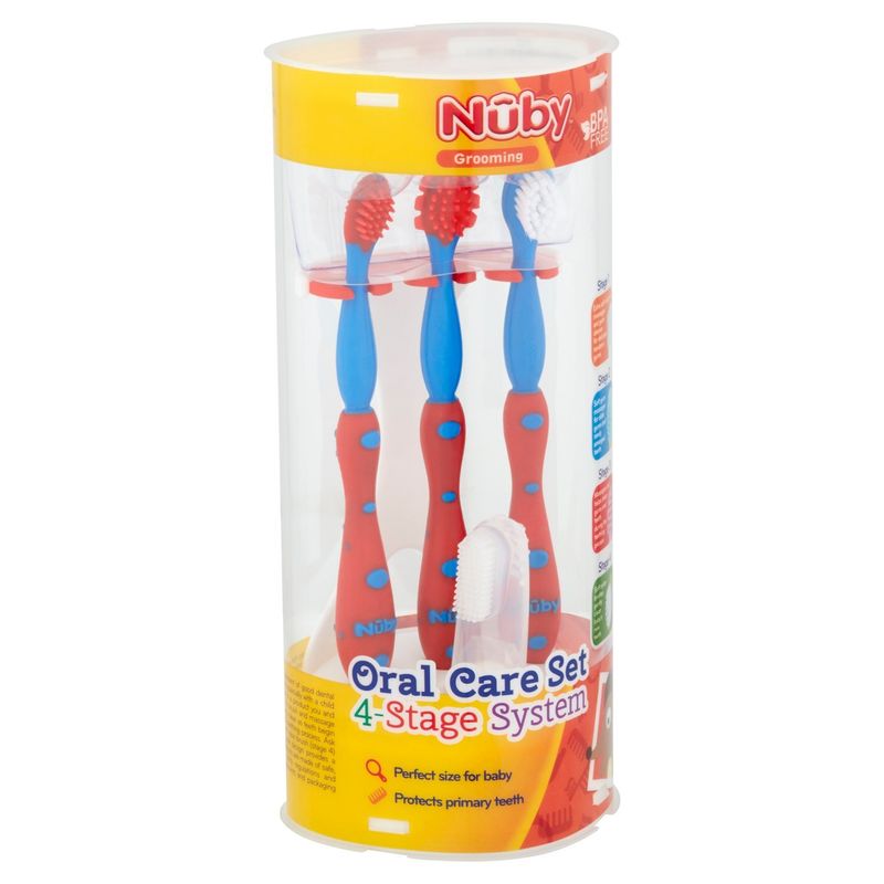 Nûby Grooming 4-Stage System Oral Care Set, 0m+