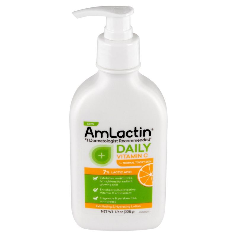 Amlactin 7% Lactic Acid Daily Vitamin C Exfoliating &amp; Hydrating Lotion, 7.9 oz