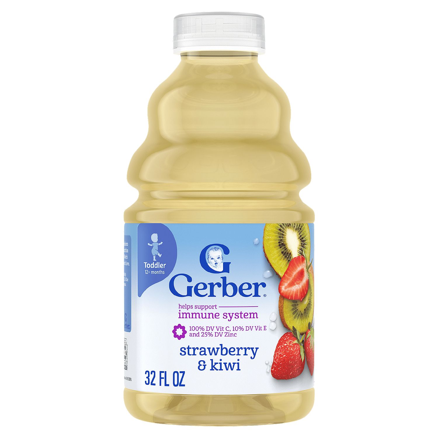 Gerber Strawberry &amp; Kiwi Juice Blend Beverage Baby Food, Toddler 12+ months, 32 fl oz