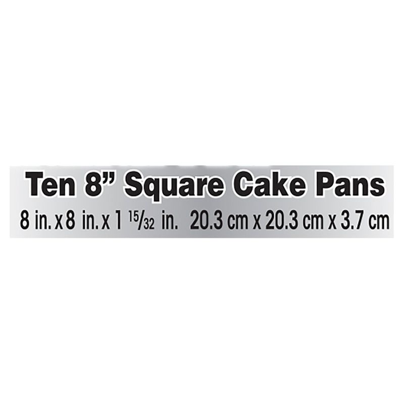 Handi-Foil 8" Square Cake Pans Family-Pack, 10 count