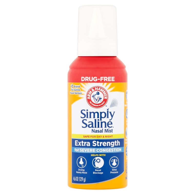 Arm &amp; Hammer Simply Saline Extra Strength Nasal Mist, 4.6 oz