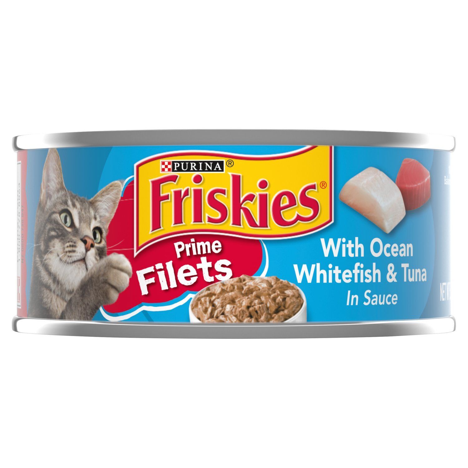 Purina Friskies Prime Filets with Ocean Whitefish &amp; Tuna in Sauce Cat Food, 5.5 oz