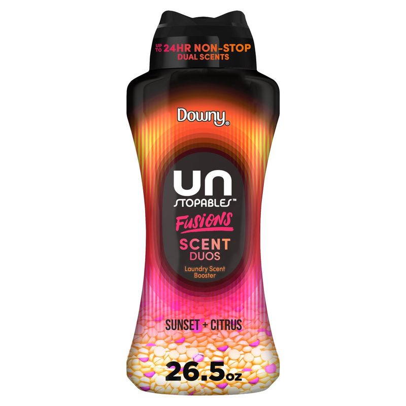 Downy Unstopables Fusions Scent Duos Laundry Scent Booster Beads, Sunset and Citrus Scent, 26.5 OZ,