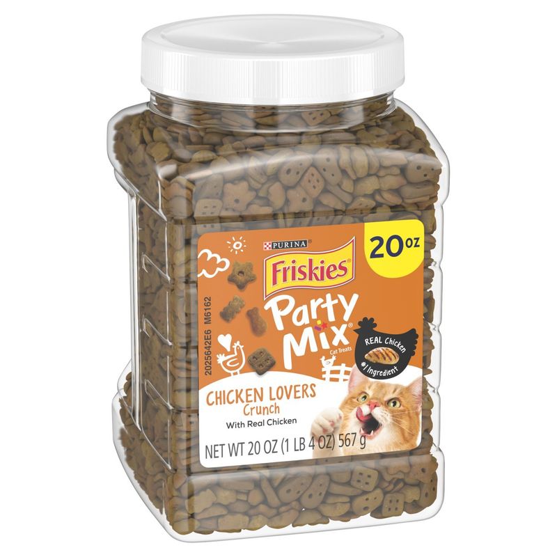 Purina Friskies Party Mix Chicken Lovers Crunch Cat Treats, 20 oz