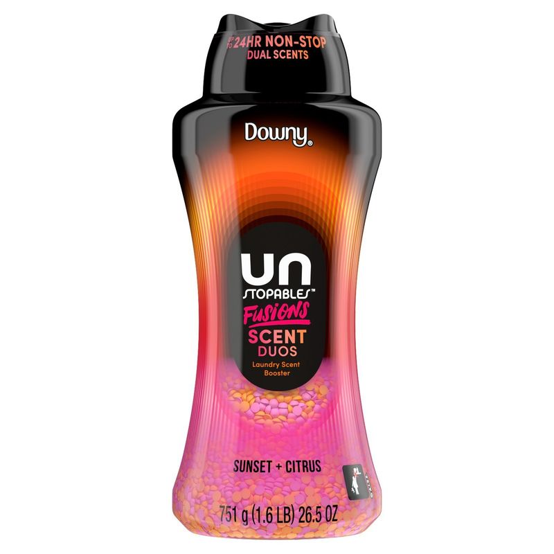 Downy Unstopables Fusions Scent Duos Laundry Scent Booster Beads, Sunset and Citrus Scent, 26.5 OZ,