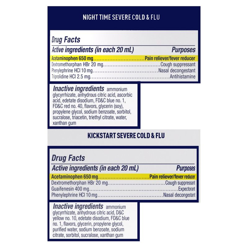 Mucinex Fast-Max Maximum Strength Severe Cold &amp; Flu Liquid, Ages 12+, 6 fl oz, 2 count