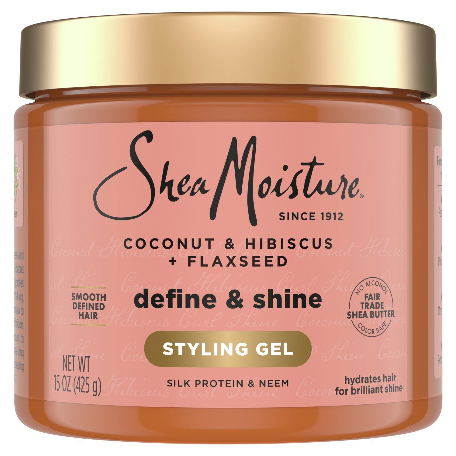 SheaMoisture Coconut &amp; Hibiscus + Flaxseed Define &amp; Shine Styling Gel, 15 oz