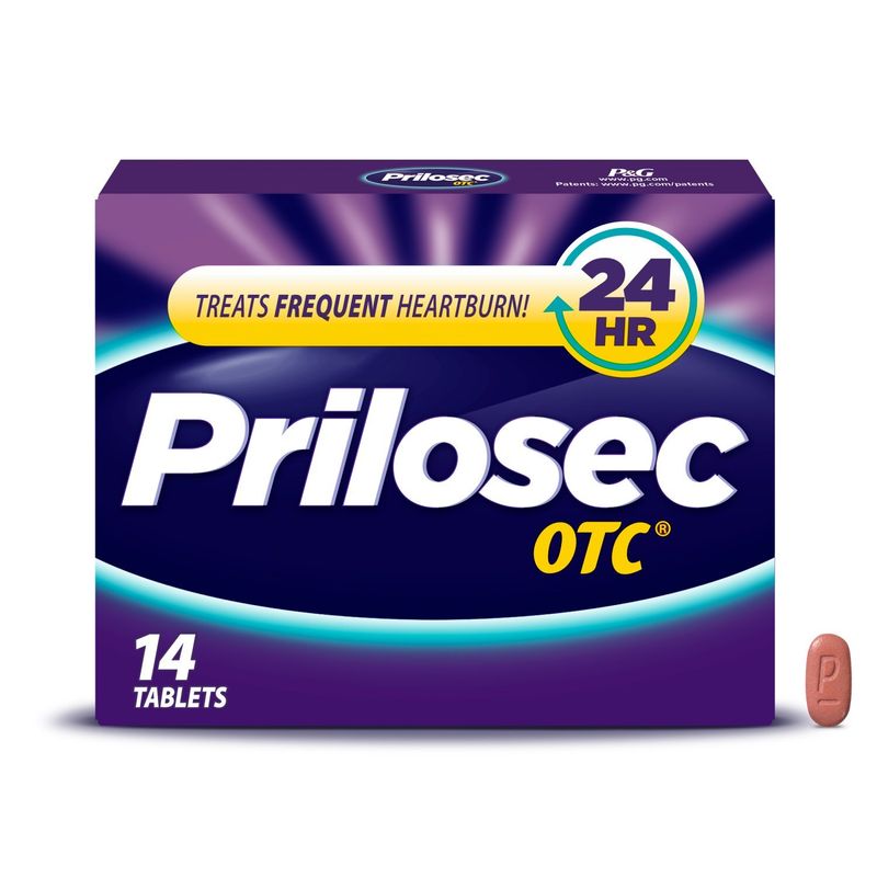 Prilosec OTC, Omeprazole Delayed Release 20mg, Acid Reducer, Treats Frequent Heartburn for 24 Hour