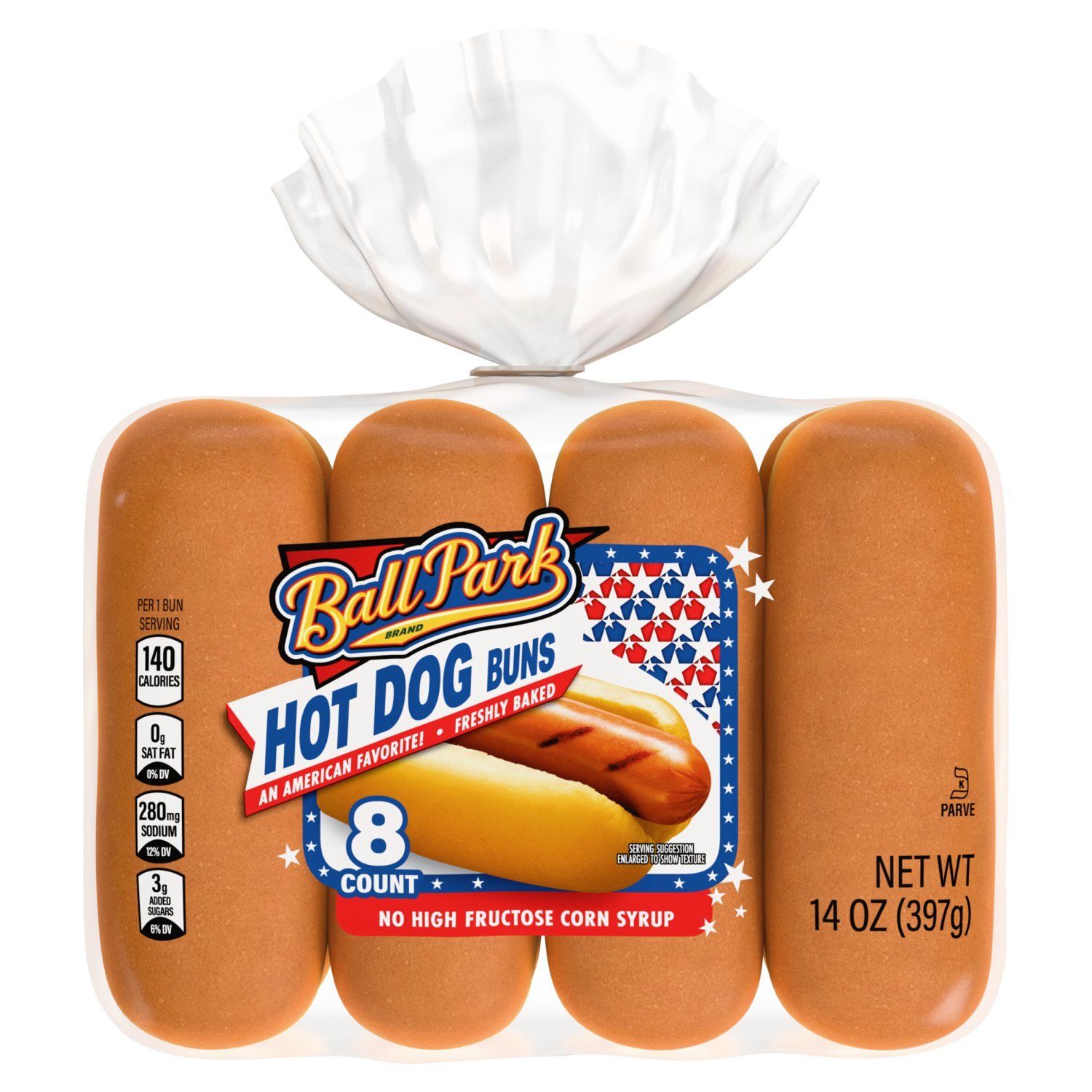 Ball Park Hot Dog Buns, 8 count, 14 oz