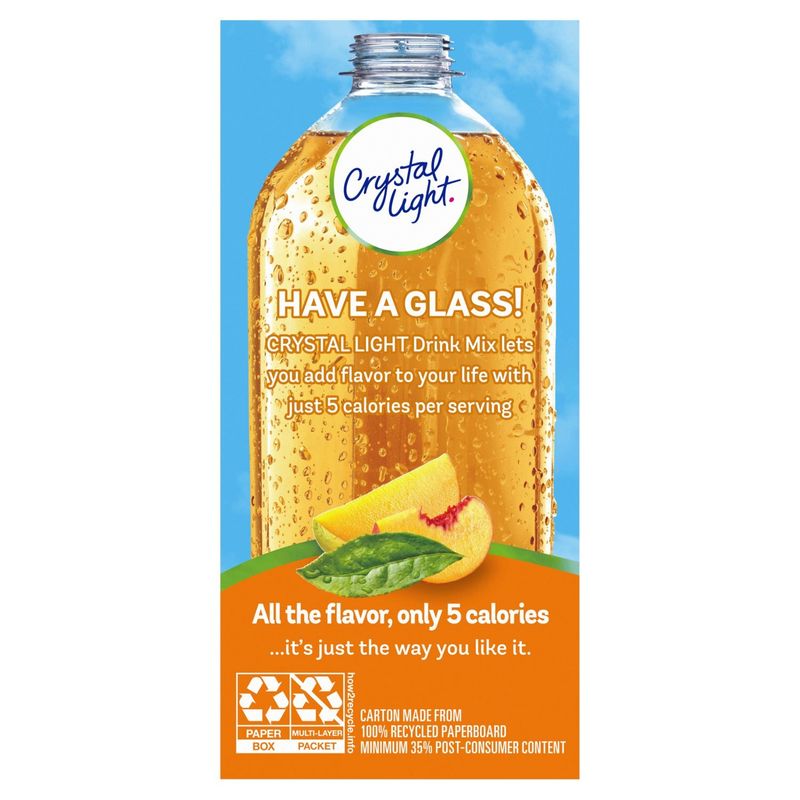 Crystal Light Peach Mango Green Tea Drink Mix, 10 count, 0.08 oz