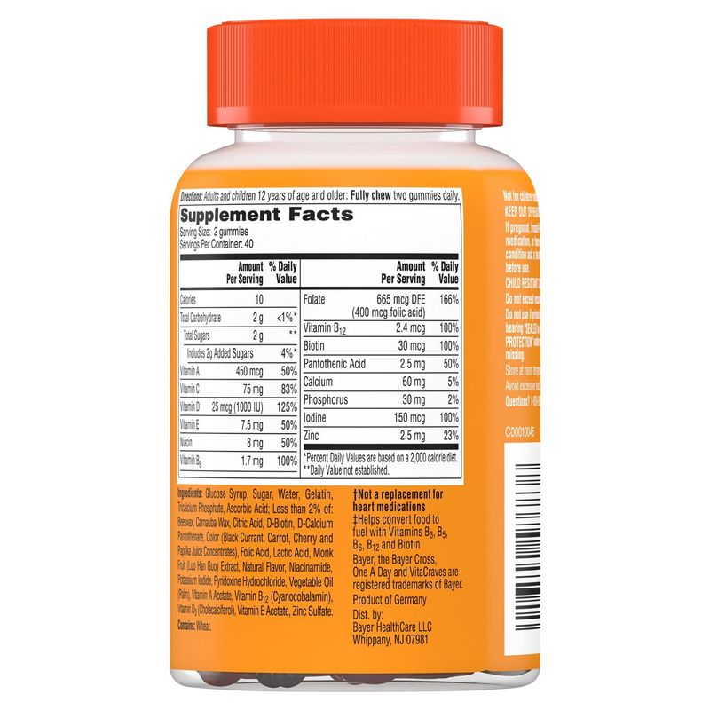 One A Day VitaCraves Women's Multivitamin/Multimineral Supplement, 80 count