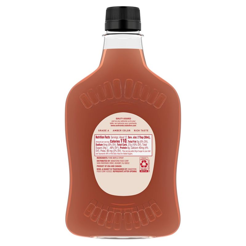 Bowl &amp; Basket 100% Pure Maple Syrup, 12.5 fl oz