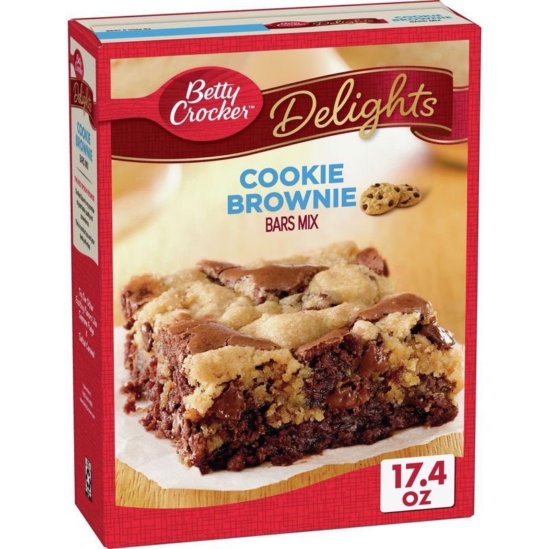 Betty Crocker Delights Cookie Brownie Bars Mix, 17.4 oz