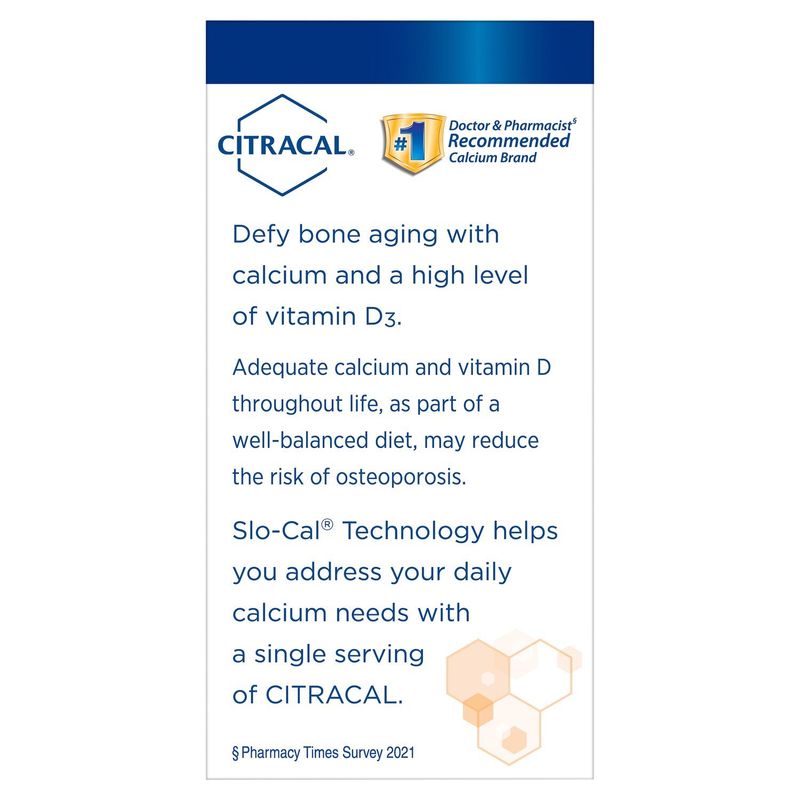 Citracal Slow Release 1200 Calcium Supplement, 80 count