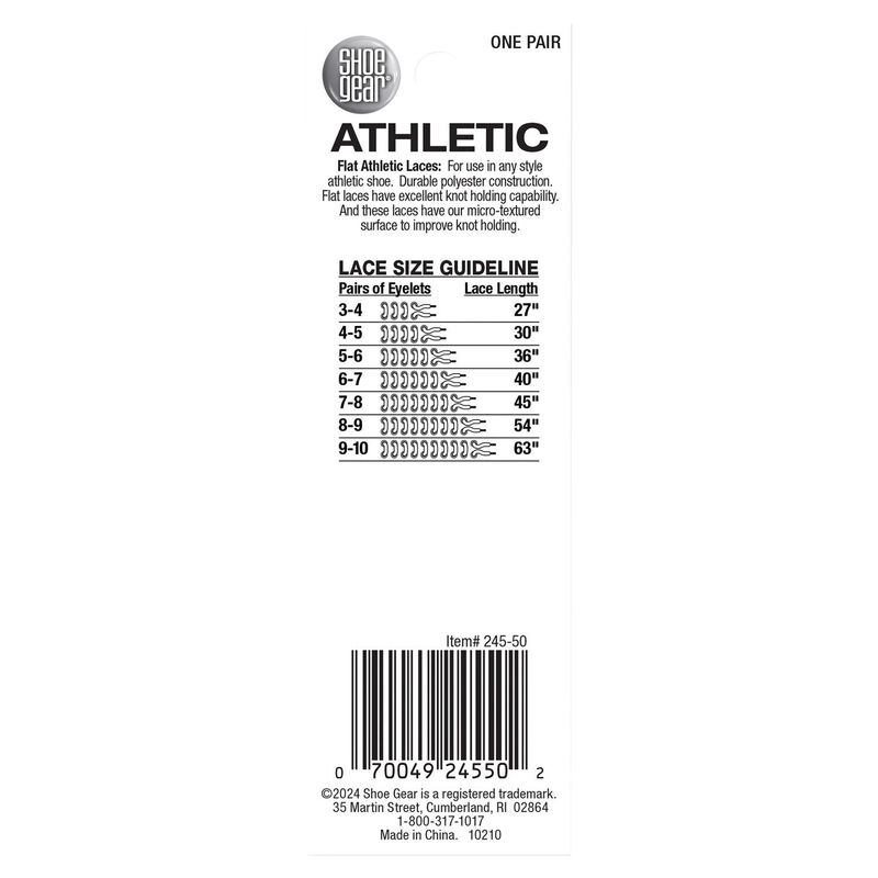 Shoe Gear 54'' Athletic Flat Laces, 1 pair