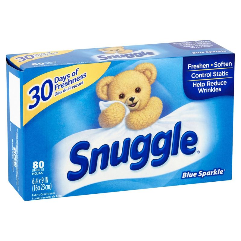 Snuggle Blue Sparkle Fabric Conditioner Sheets, 80 count
