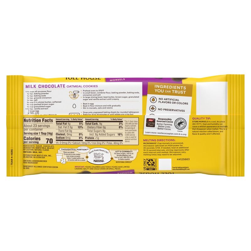 Nestlé Toll House Milk Chocolate Morsels, 11.5 oz