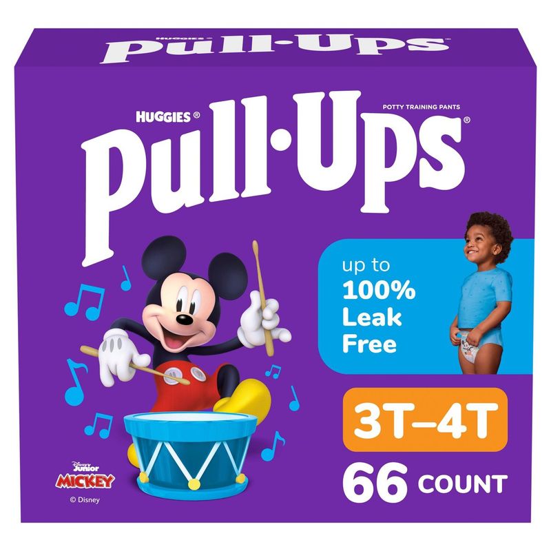 Huggies Pull-Ups Disney Junior Mickey Potty Training Pants, Size 3T-4T, 32-40 lbs, 66 count