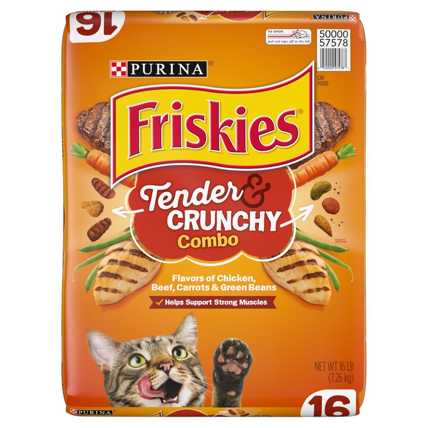 Purina Friskies Tender &amp; Crunchy Combo Cat Food, 16 lb