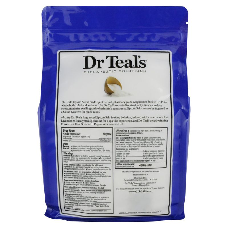 Dr Teal's Epsom Salt Soaking Solution, 6 lbs