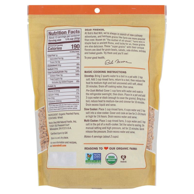 Bob's Red Mill Organic Farro, 24 oz