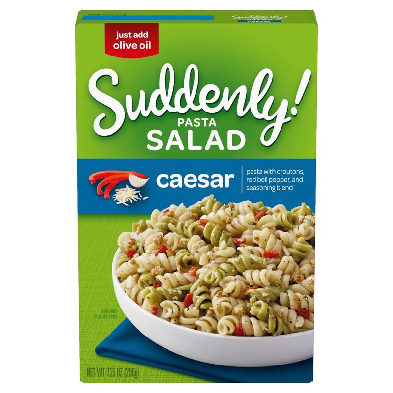 Betty Crocker Suddenly! Pasta Salad Caesar Red Peppers, Croutons &amp; Seasoning Pasta, 7.25 oz