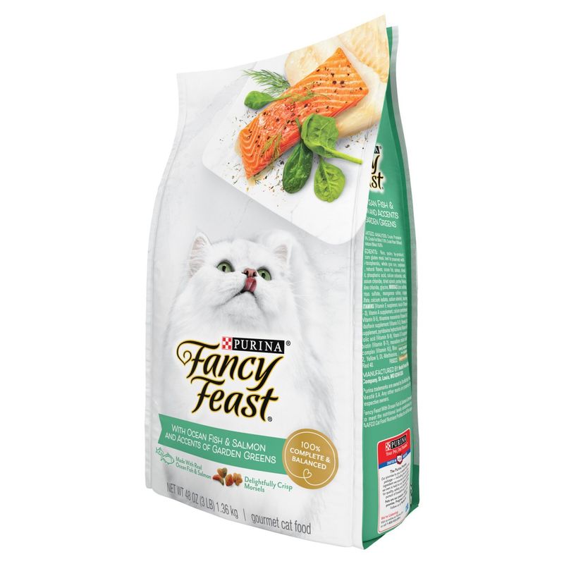 Purina Fancy Feast with Ocean Fish &amp; Salmon and Accents of Garden Greens Gourmet Cat Food, 48 oz