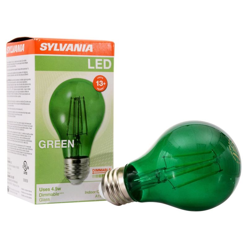 Sylvania LED Green Glass A19 Bulb
