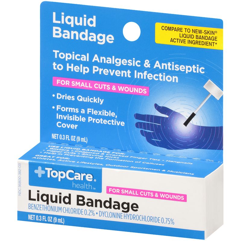 TopCare Liquid Bandage For Small Cuts And Wounds, 0.3 oz