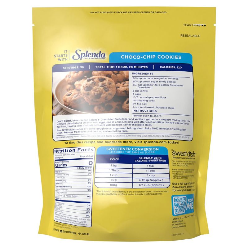 Splenda Granulated Zero Calorie Sweetener, 3.8 oz
