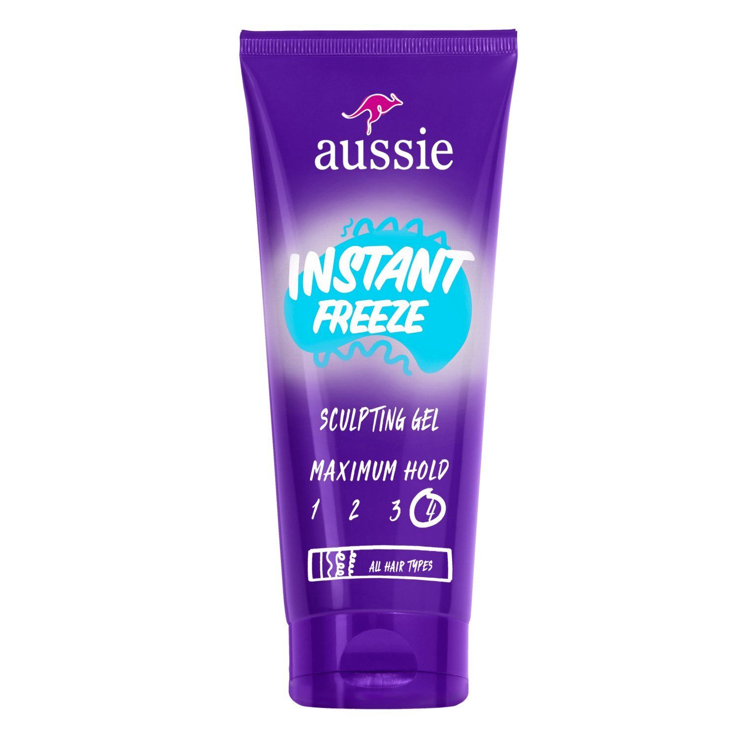 Aussie Instant Freeze Sculpting Gel for Curly Hair, Straight Hair, and Wavy Hair, 7 oz