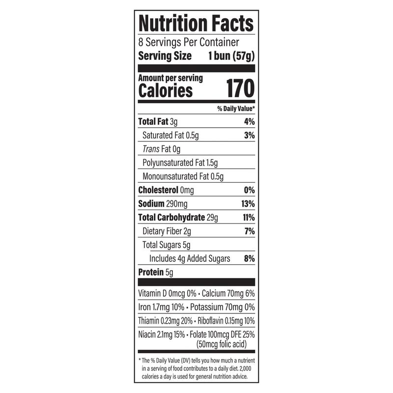 Ball Park Everything Burger Buns, 8 count, 1 lb