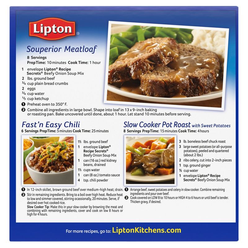 Lipton Recipe Secrets Soup and Dip Mix Beefy Onion 2.2 oz