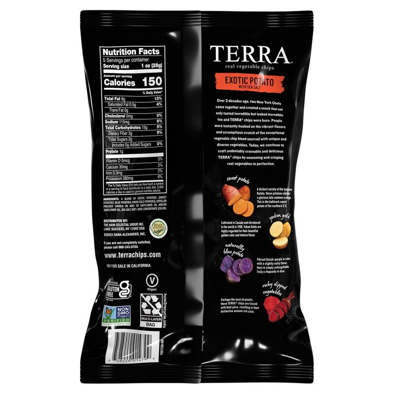 Terra Exotic Potato with Sea Salt Real Vegetable Chips, 5 oz