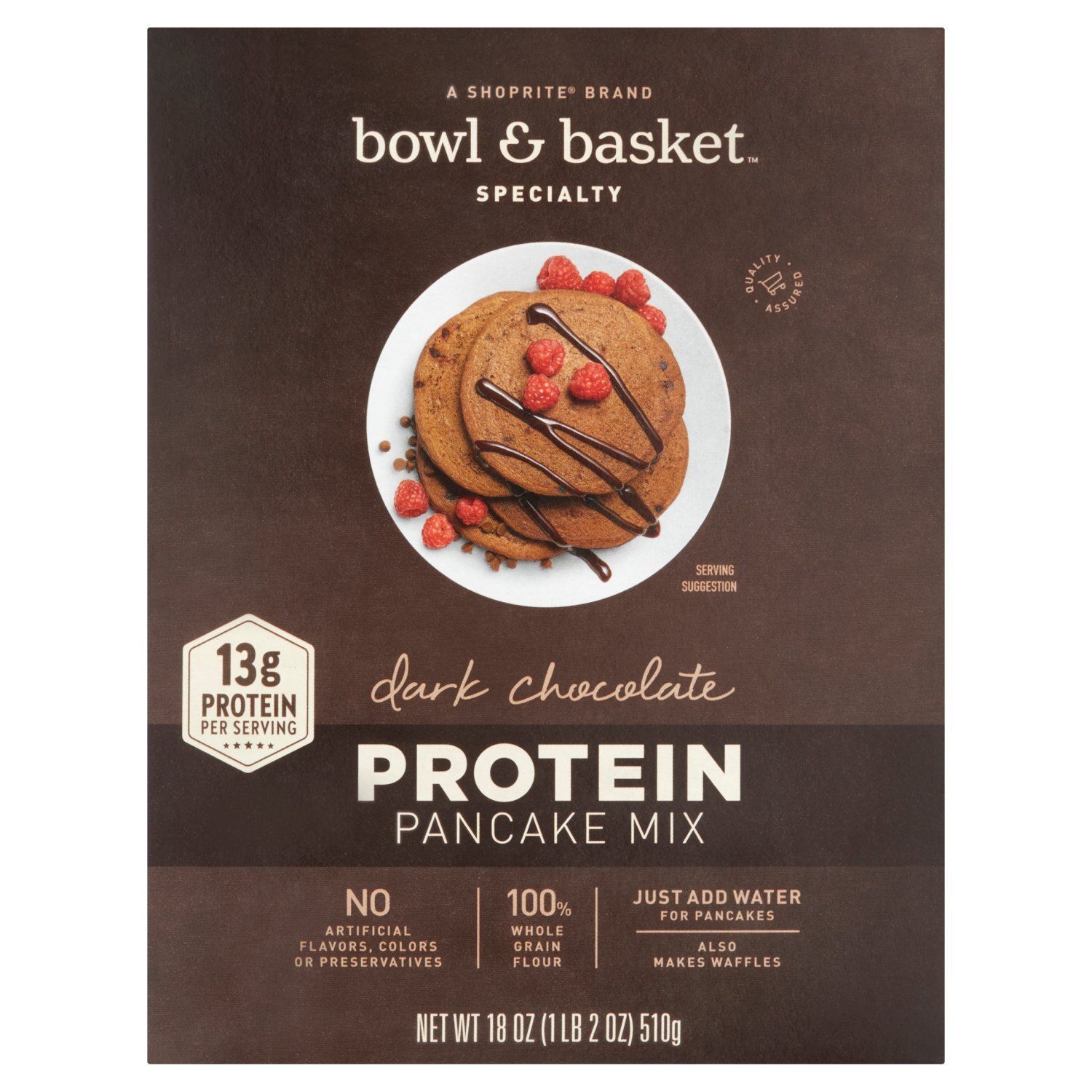 Bowl &amp; Basket Specialty Dark Chocolate Protein Pancake Mix, 18 oz