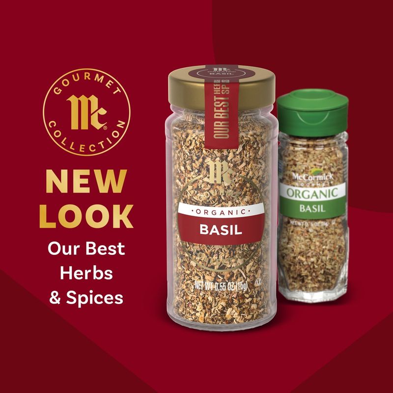 McCormick Gourmet Organic Basil, 0.55 oz