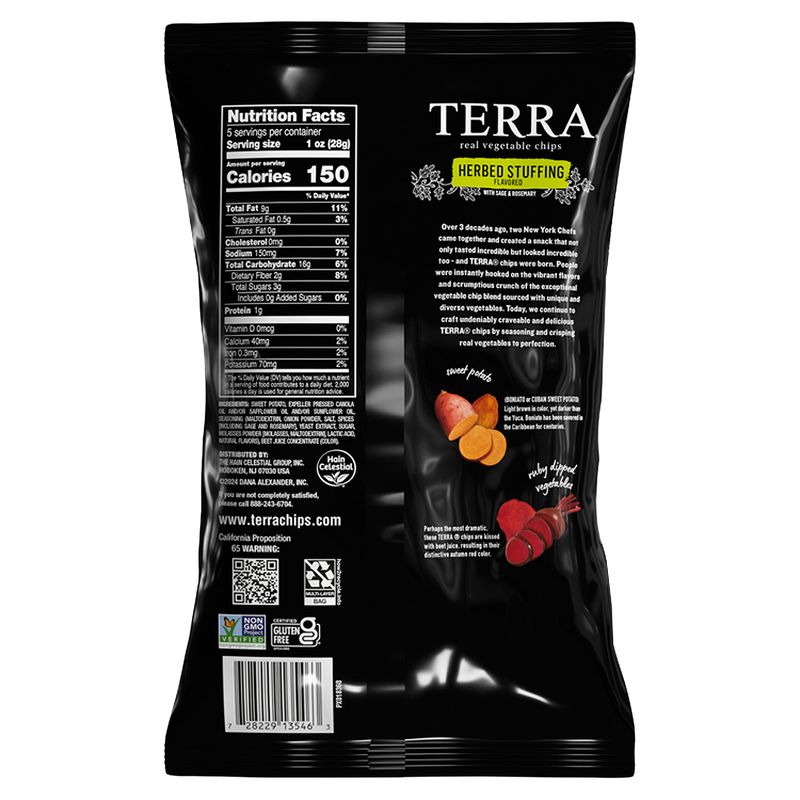 Terra Herbed Stuffing Flavored Real Vegetable Chips Limited Edition, 5 oz