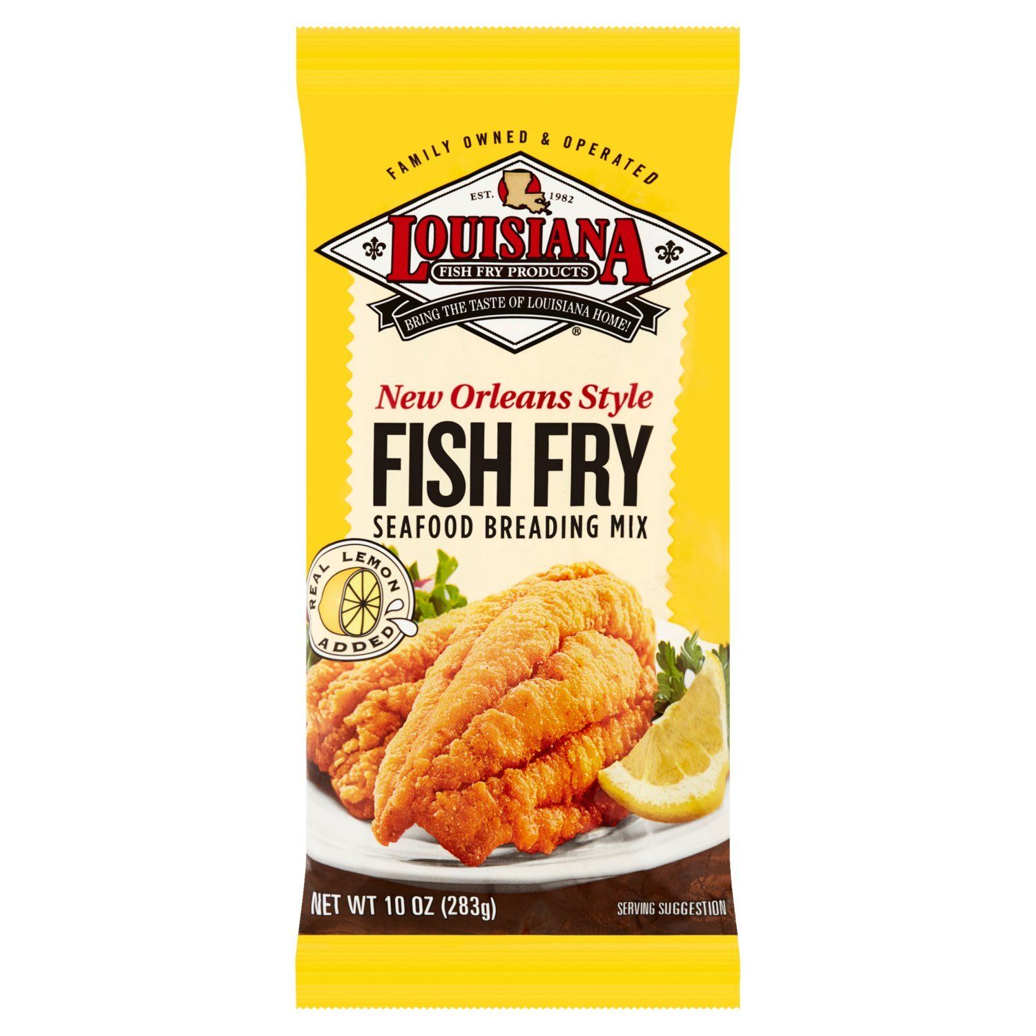 Louisiana Fish Fry Products New Orleans Style Fish Fry Seafood Breading Mix, 10 oz