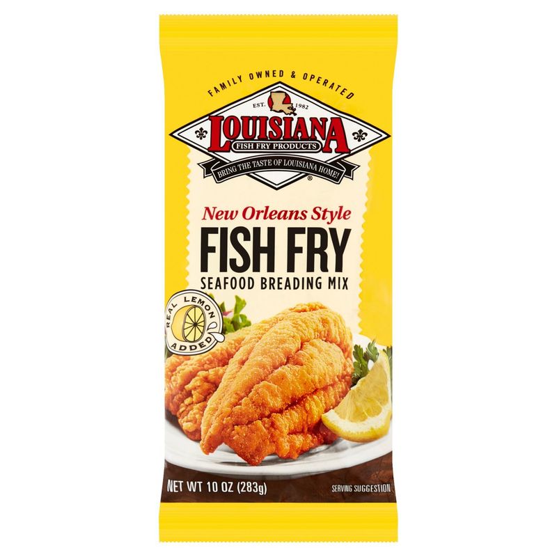 Louisiana Fish Fry Products New Orleans Style Fish Fry Seafood Breading Mix, 10 oz