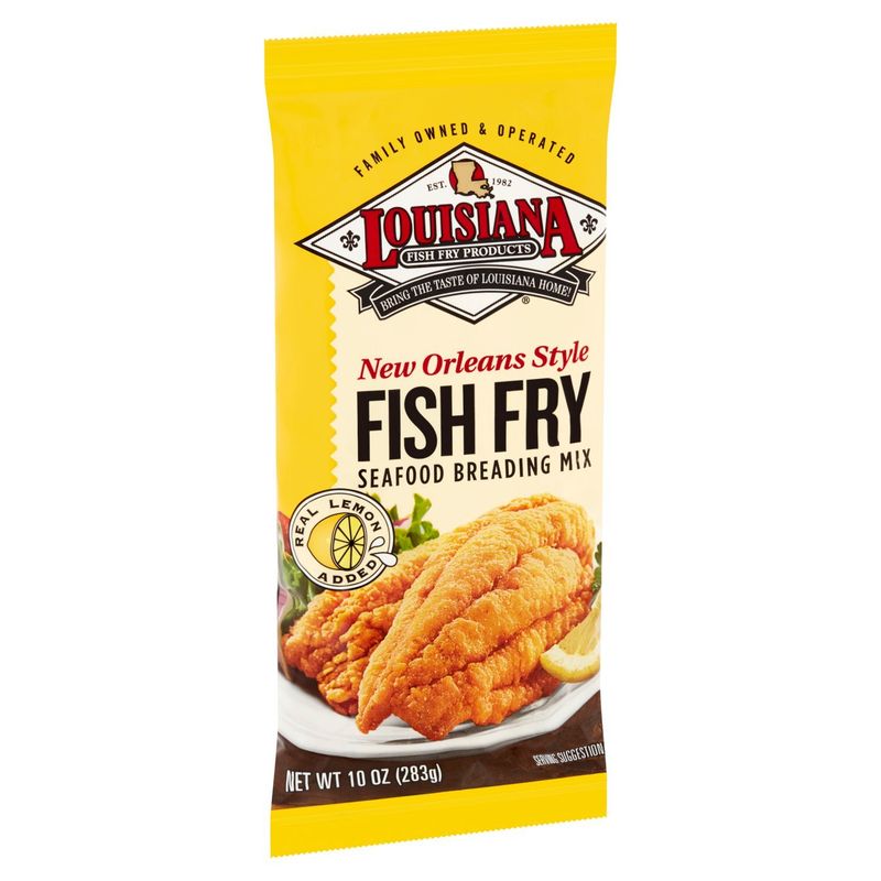 Louisiana Fish Fry Products New Orleans Style Fish Fry Seafood Breading Mix, 10 oz