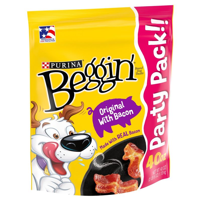 Purina Beggin' Original with Bacon Dog Treats Party Pack!!, 40 oz