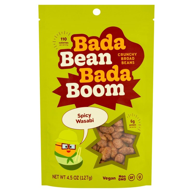 Bada Bean Bada Boom Spicy Wasabi Crunchy Broad Beans, 4.5 oz