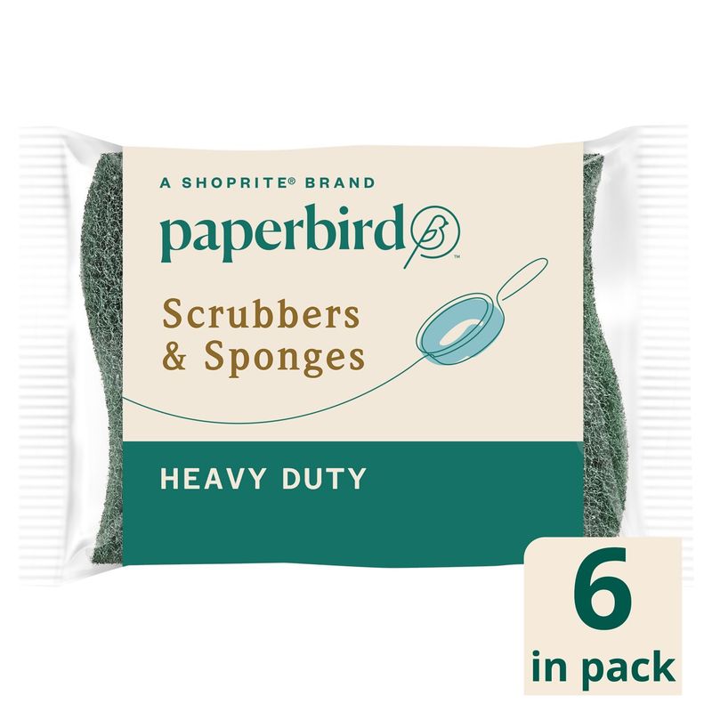 Paperbird Heavy Duty Scrubbers &amp; Sponges, 6 count