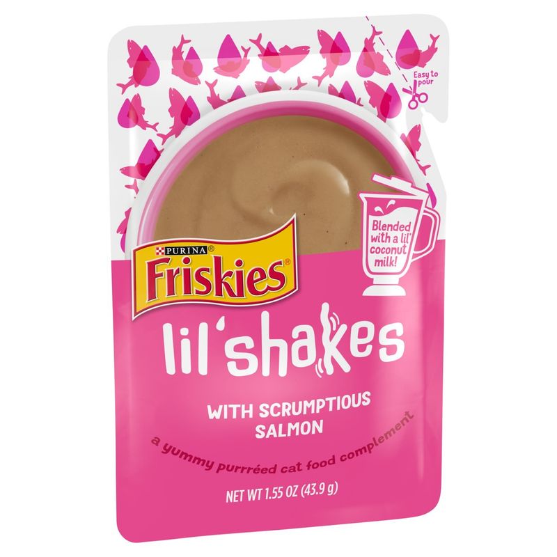 Purina Friskies Lil' Shakes with Scrumptious Salmon Cat Food, 1.55 oz