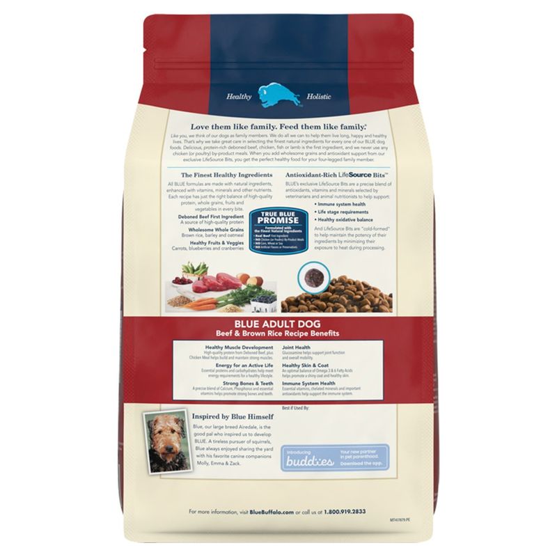 Blue Buffalo Life Protection Formula Adult Dry Dog Food, Beef and Brown Rice 5-lb Trial Size Bag