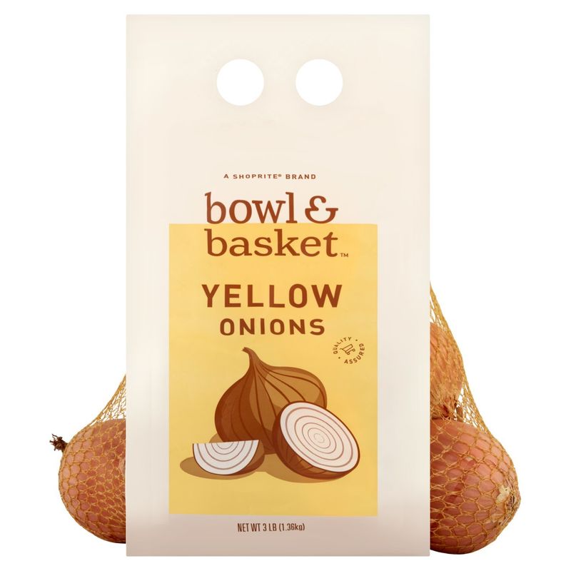 Bowl &amp; Basket Yellow Onions, 3 lb bag