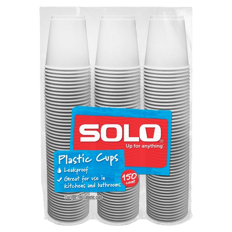 Solo Up for Anything 3 oz Plastic Cups, 150 count