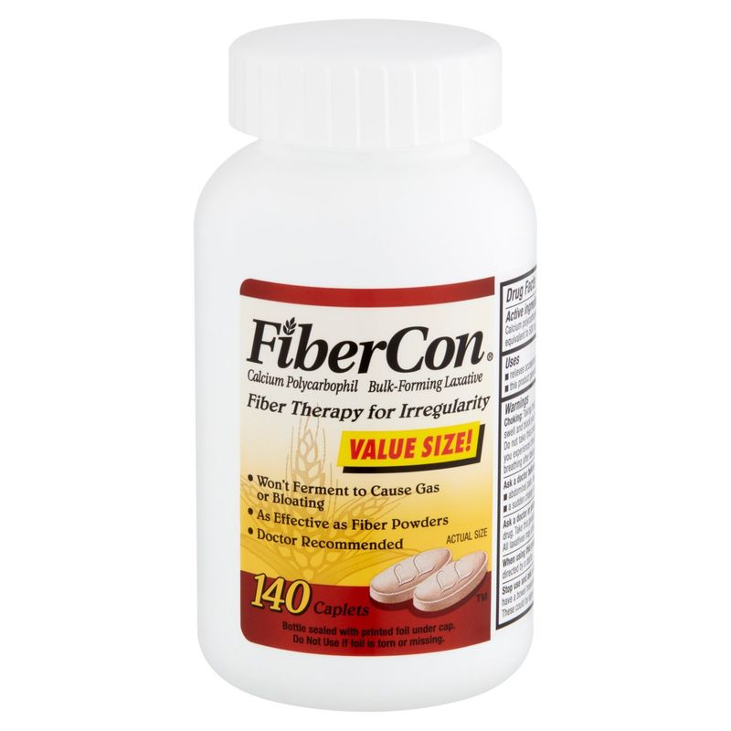 FiberCon Fiber Therapy for Irregularity Caplets, 140 count