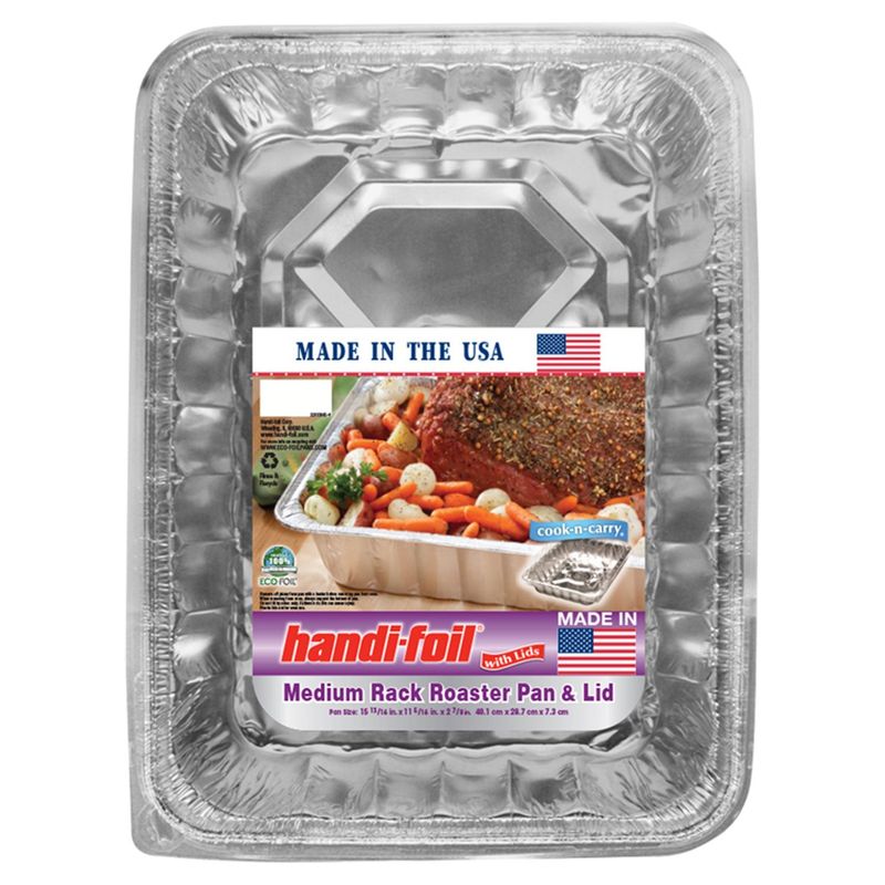 Handi Foil Medium Rack Roaster Pan and Lid