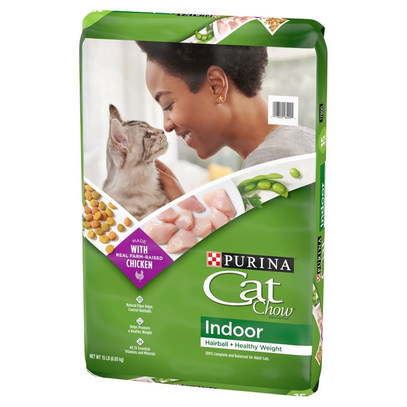 Purina Cat Chow Indoor Hairball + Healthy Weight Cat Food, 15 lb